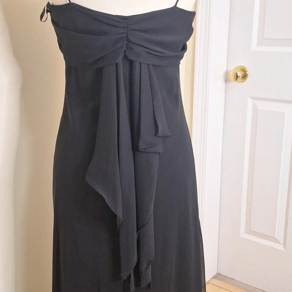Alyn Paige vintage 90's black spagetti strap maxi formal/prom dress SZ 6 - Picture 2 of 9